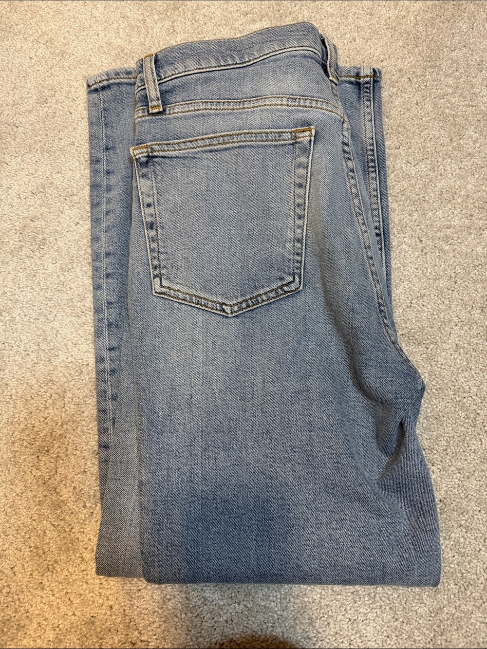 Re/Done 90s Highrise Ankle Crop Jeans in Light Blue Wash NEW w/tags - Picture 6 of 8